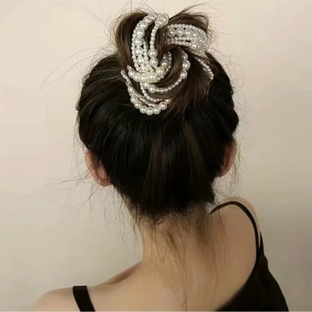 Faux Pearl‎ Braiding Hair Chain Sweet Hair Ropes Hair Styling Hair Accessories